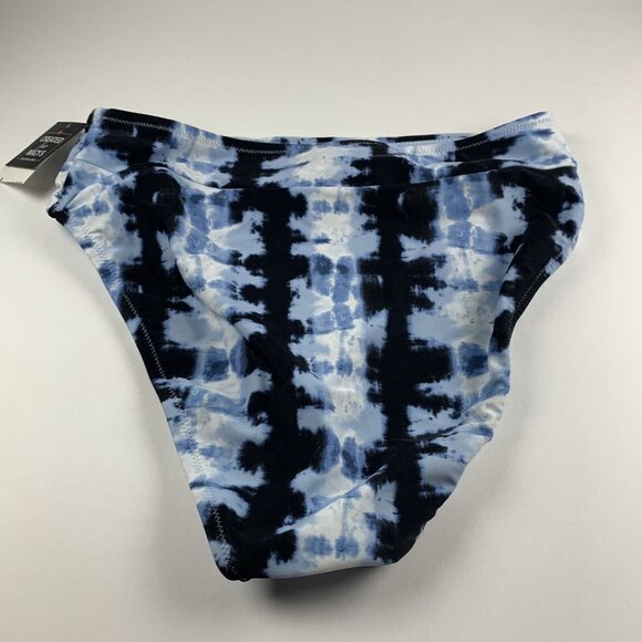 Bar III Shibori Tie-Dye High Waist‎ Bikini Bottoms Women's Small Peri Allure - Picture 6 of 7